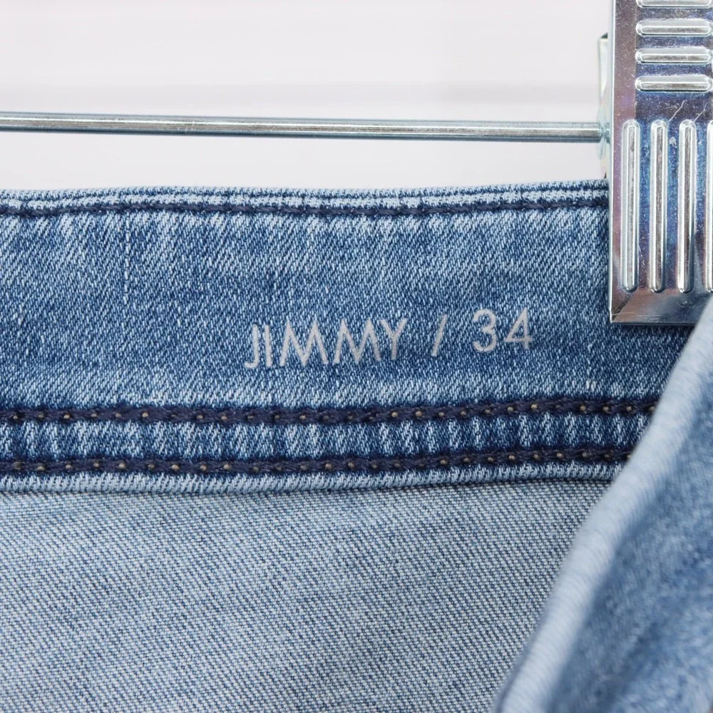 Fidelity Denim Men's Jimmy Posse Slim Straight Jeans Medium Wash Blue Size 34